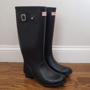 HUNTER Huntress Black Rain Boots